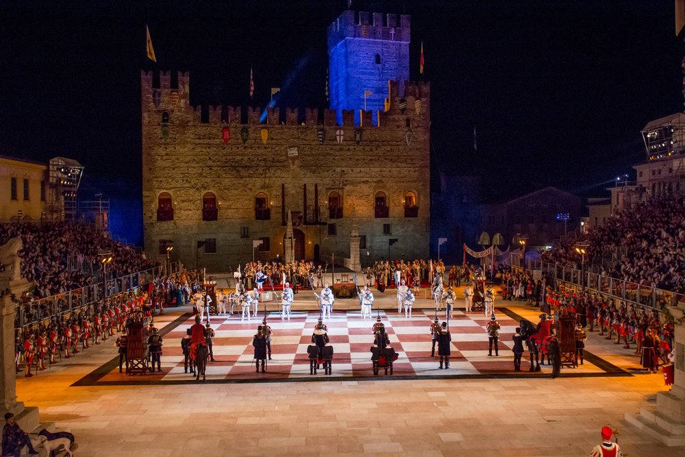 The chess game with living characters MAROSTICA THE PLACE TO LOVE